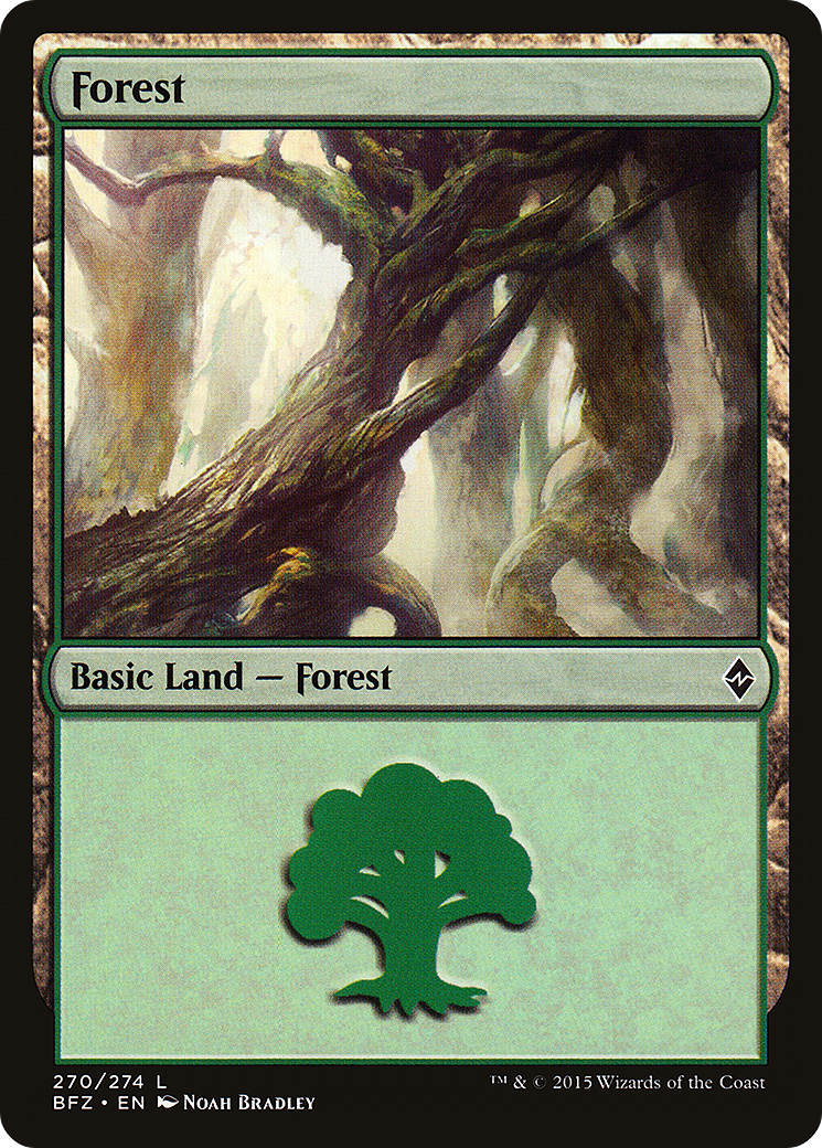 Forest (BFZ-270A) - Battle for Zendikar
