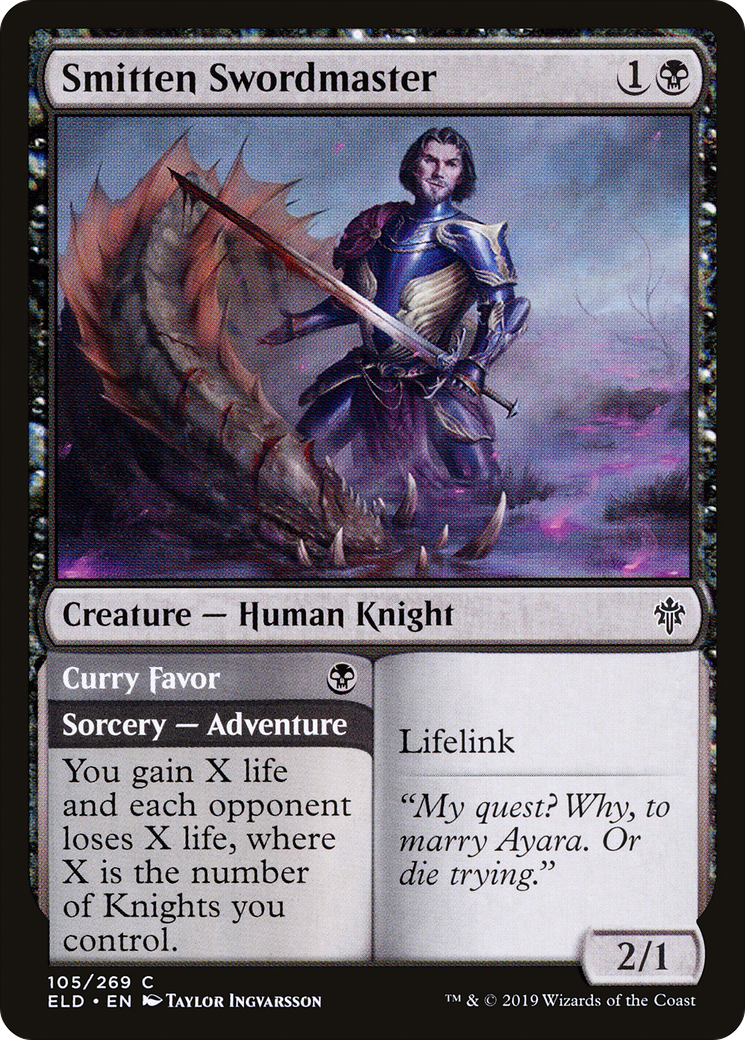 Smitten Swordmaster // Curry Favor (ELD-105) - Throne of Eldraine