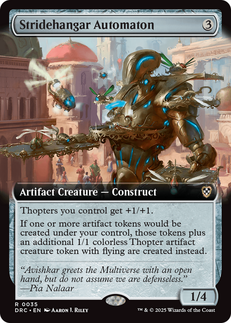 Stridehangar Automaton (DRC-035) - Commander: Aetherdrift: (Extended Art)