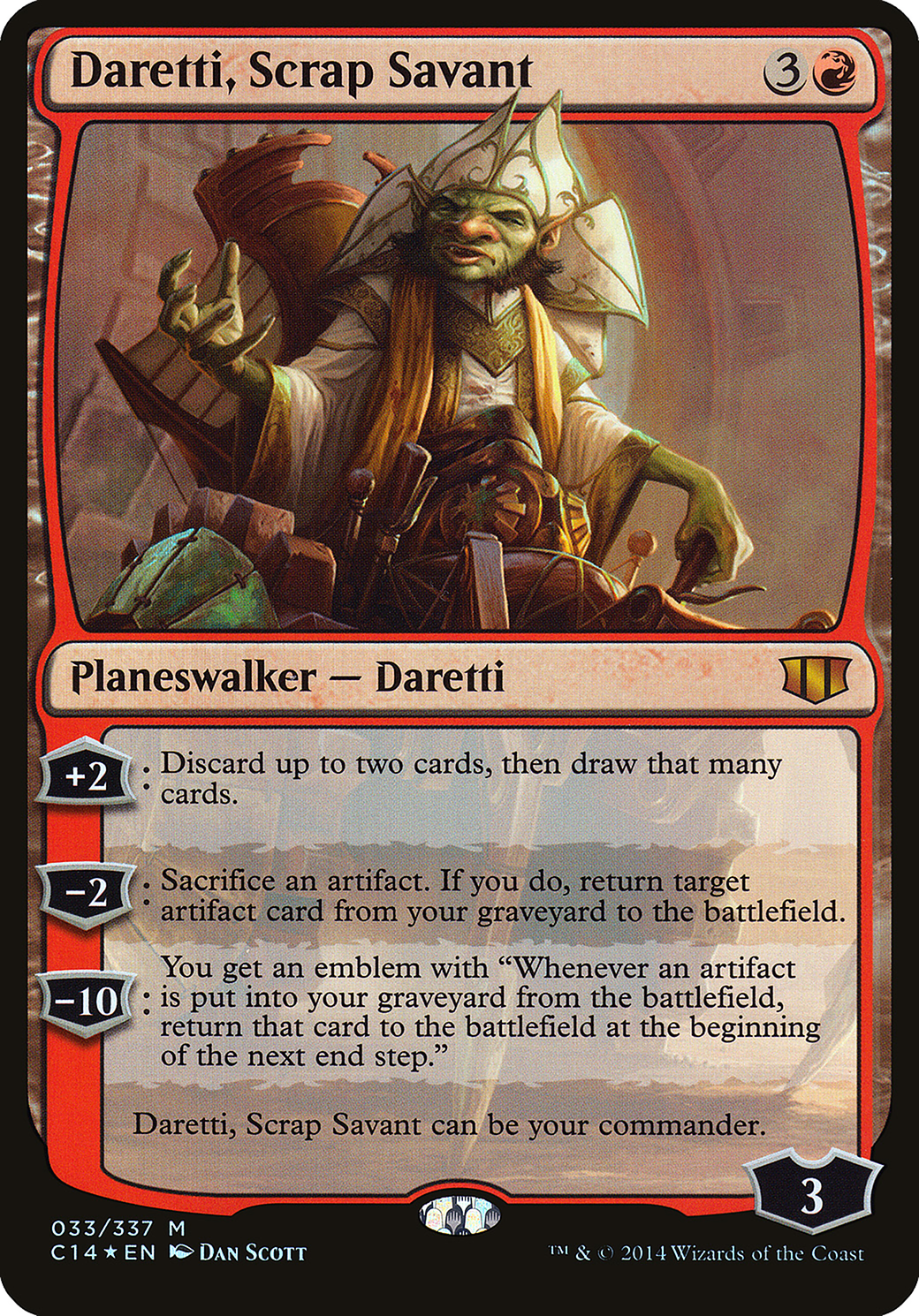 Daretti, Scrap Savant (OVER-033) - Commander 2014 Oversized Foil