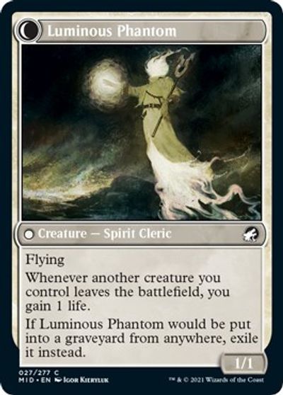 Lunarch Veteran // Luminous Phantom (MID-027) - Innistrad: Midnight Hunt: (Double Faced Transform) Foil