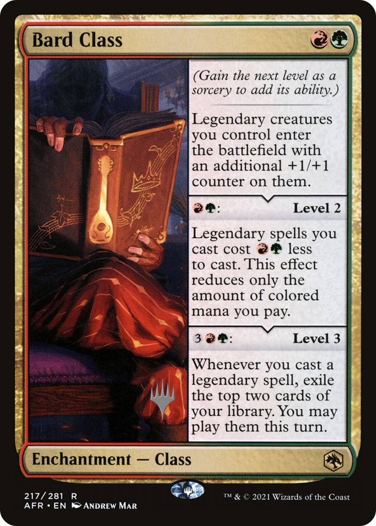 Bard Class (PPAFR-217) - Adventures in the Forgotten Realms Promos