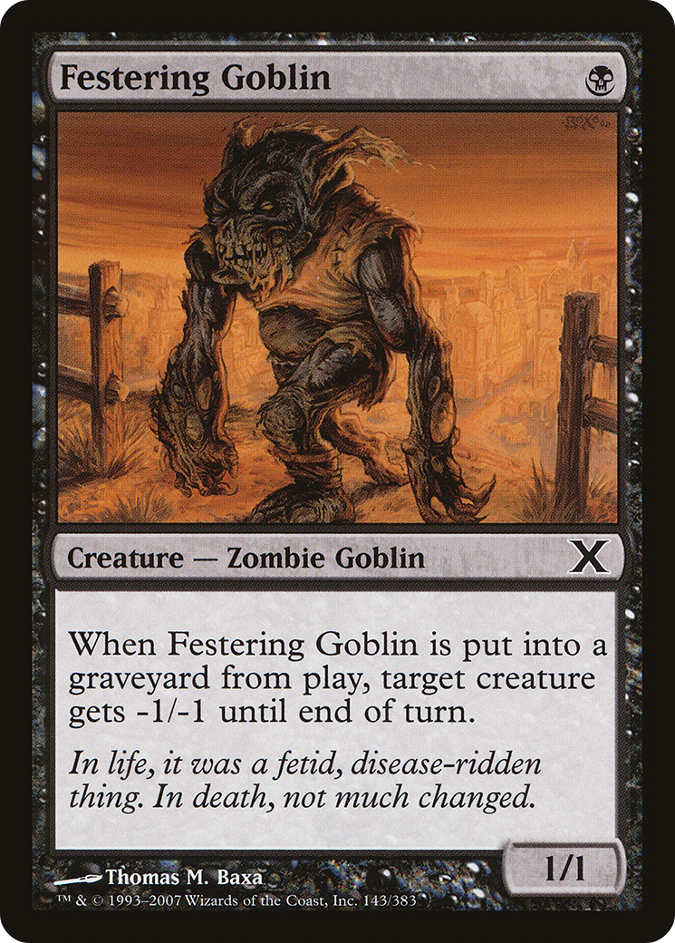Festering Goblin (10E-143) - Tenth Edition Foil