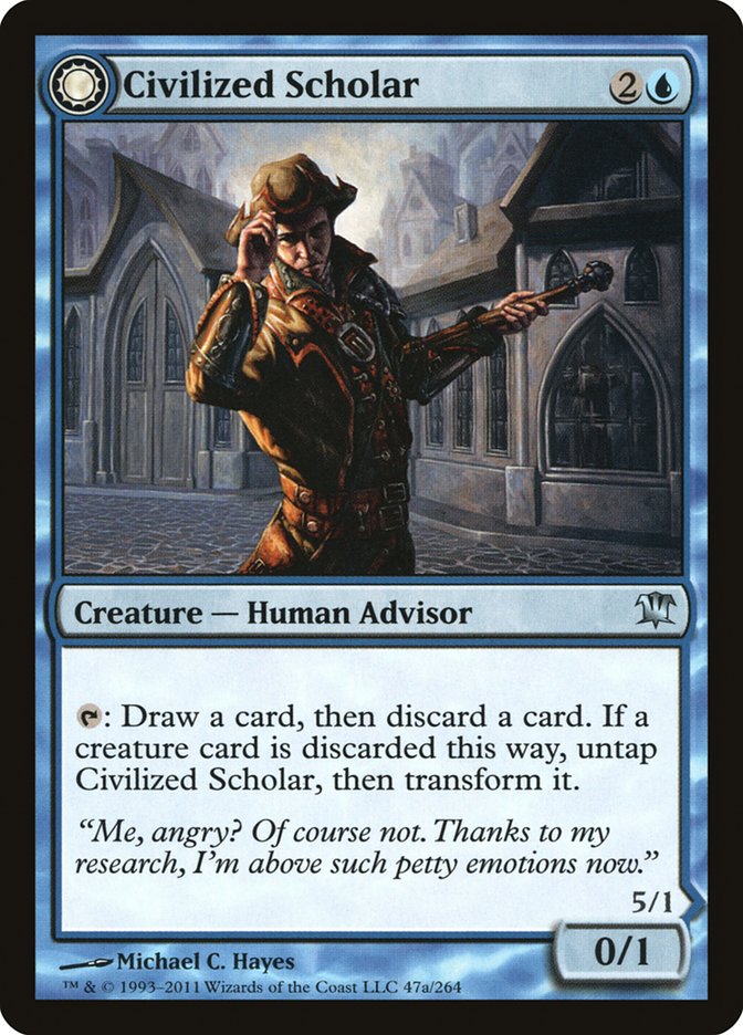Civilized Scholar // Homicidal Brute (ISD-047) - Innistrad: (Double Faced Transform)