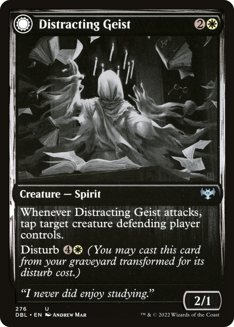 Distracting Geist // Clever Distraction (DBL-276) - Innistrad: Double Feature: (Double Faced Transform) Foil