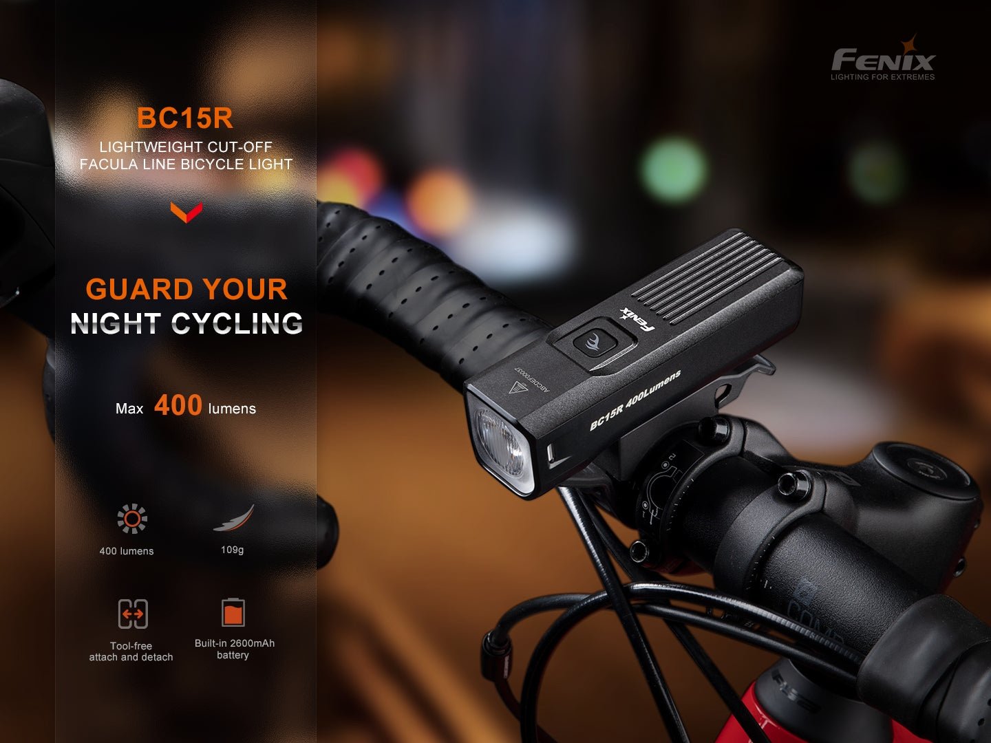 Fenix BC15R Lightweight Rechargeable Bicycle Light