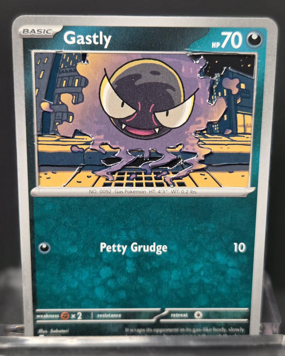 Custom 3D Cut Pokémon Cards - Gastly